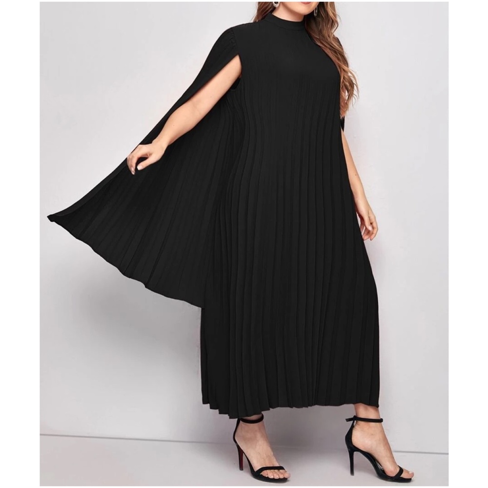 Classic Pleated Evening Formal Holiday Dress - Picture 2 of 12